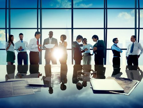 Business People Corporate Team Discussion Office Concept